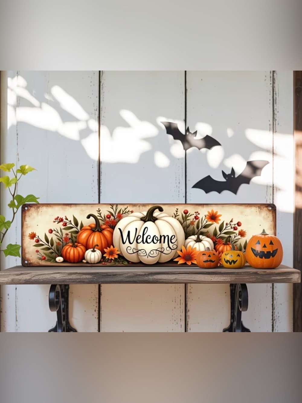 Rustic Wooden Fall Welcome Sign - Picture 3 of 5